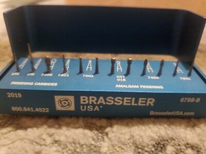 Used Brassler Finishing Carbides Amalgalm Finishing Kit with Bur Block - 6798-B