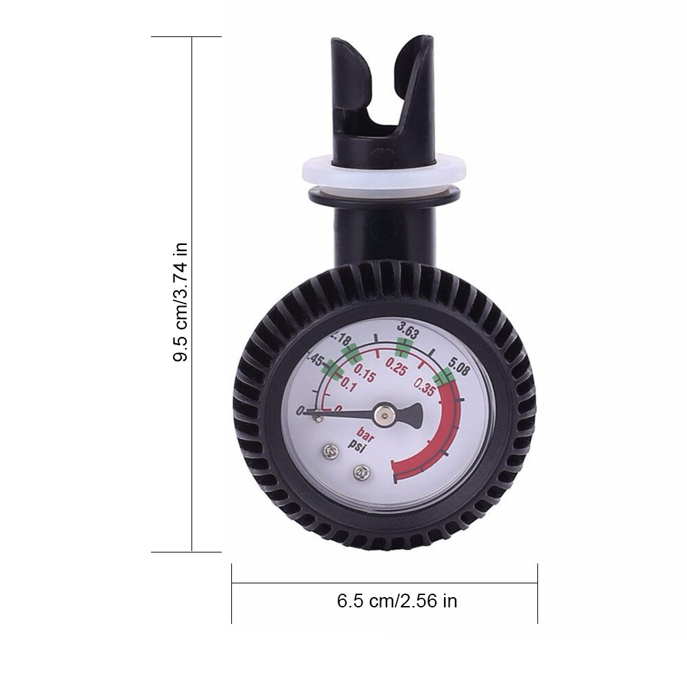 Luftdruckmesser Für Kajak & Schlauchboot - Barometer Bis 0,6 Bar / 8,55 PSI