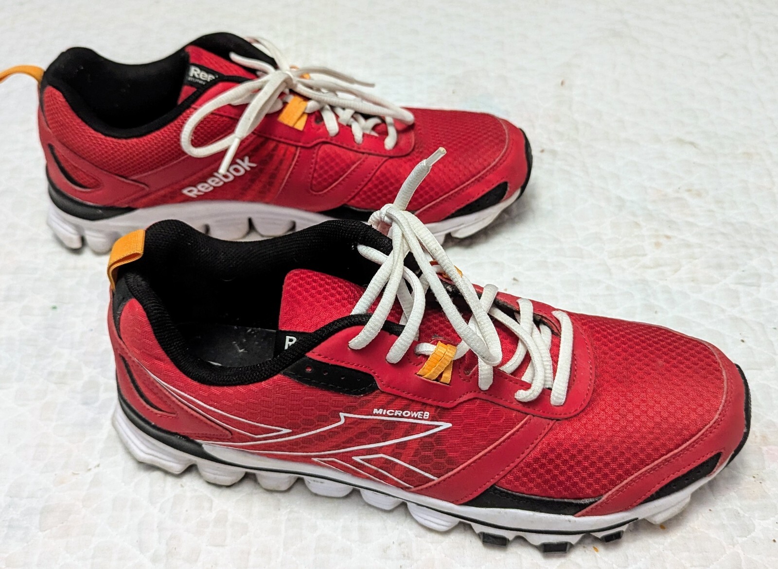 SAOLA REEBOK Scarpe da corsa uomo 10 ROSSE Microweb M47496