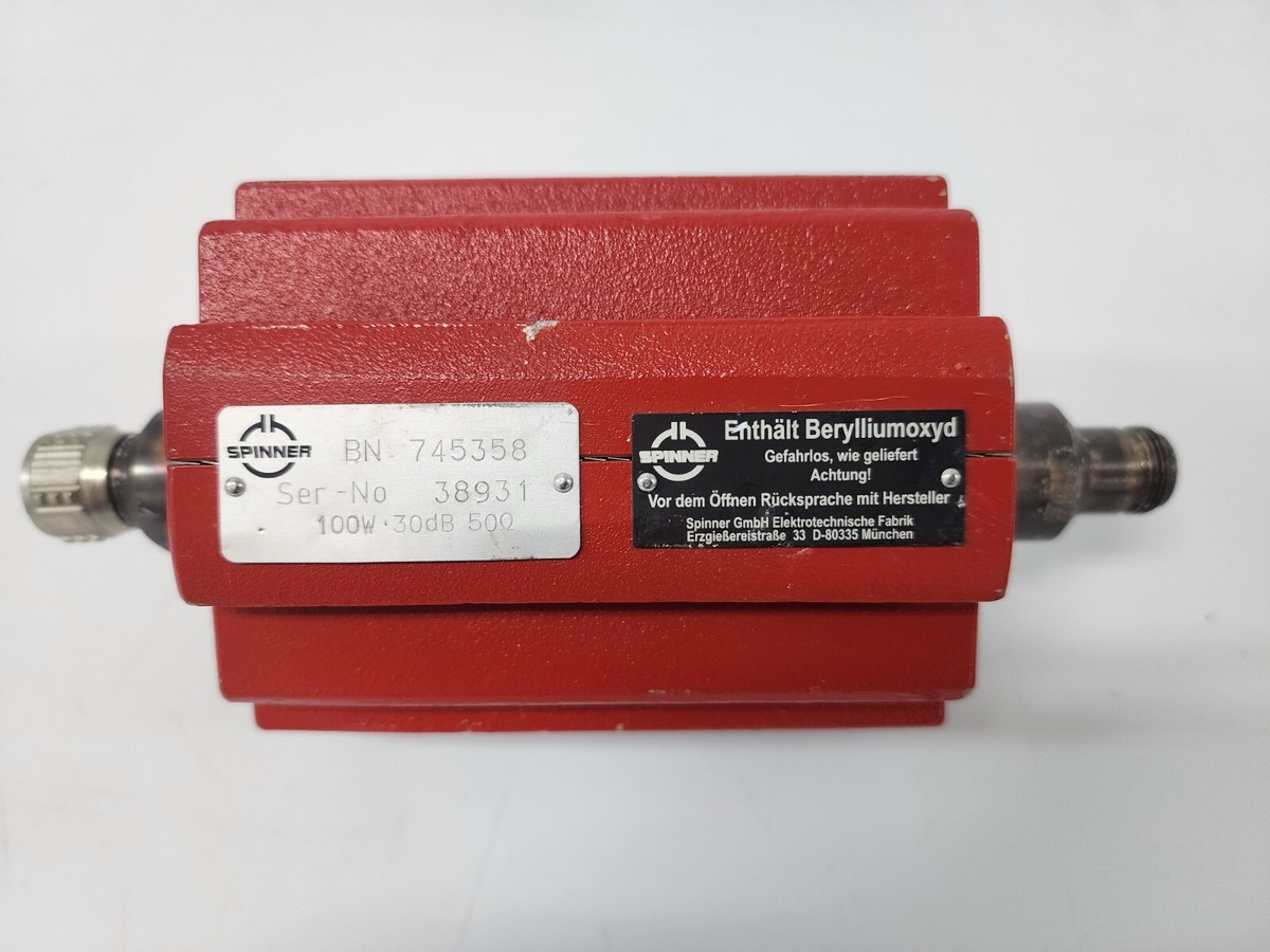 SPINNER 745358 RF Attenuator, 5 GHz, 30 dB, 100W, Type N | eBay