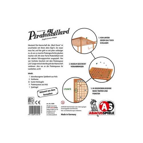 Pirate Billiards Wooden Game - Image 3 of 4