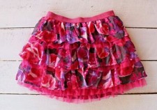 Girls Children's Place Floral Skirt Pink Purple Black Size 14