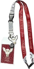 Harry Potter Hedwig ID Lanyard Badge Holder With 1.5" Hedwig Charm Pendant