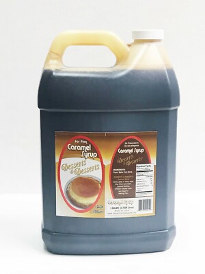 Desserts & Desserts Caramel Syrup Topping - 1 Gallon Container