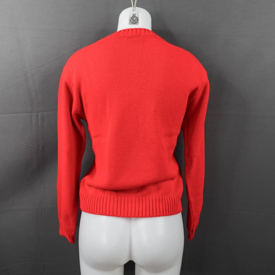 Suéter BooHoo Mujer Pequeño Rojo 1990 90s Retro Preppy Academia Suave Niña Universitaria Foto 4 de 4