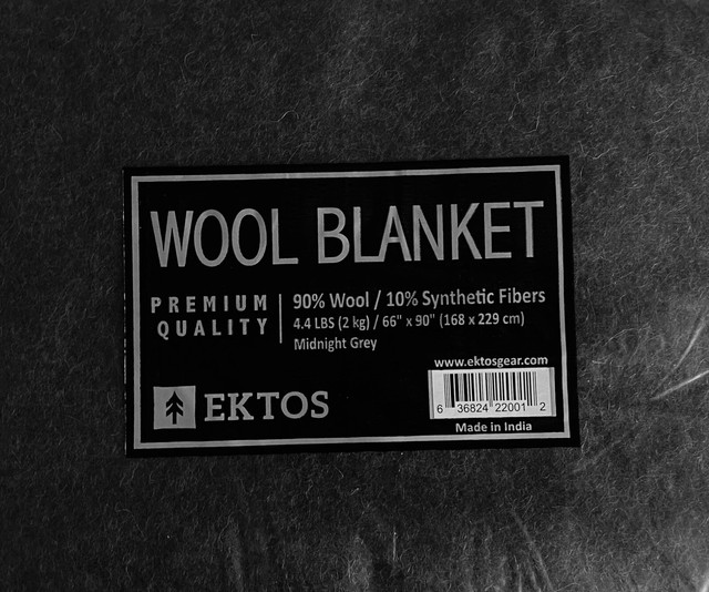 Ektos 90 Wool Blanket Grey Warm & Heavy 4.4 Lbs Large Washable 66"x90" Size for sale online eBay