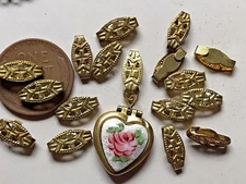 30 Vintage Filigree Bails,Aged Brass bails,Vintage Findings,Filigree bails,G28