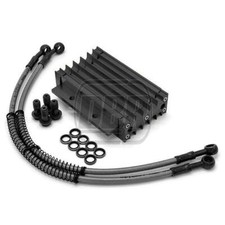 Black CNC Alloy Pit Bike Oil Cooler YX140 Radiator Kit Engine 50-170cc Fitting