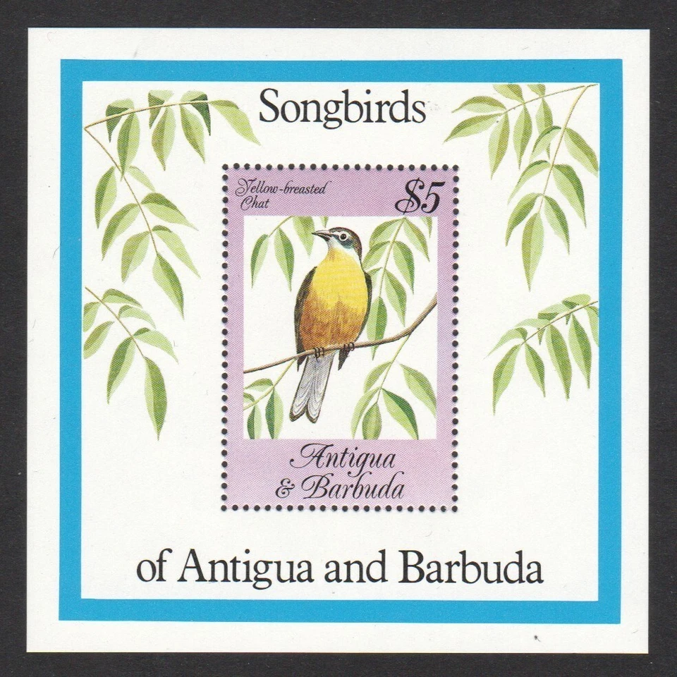 ANTIGUA & BARBUDA 1984 OISEAUX CHANTEURS BLOC-FEUILLET DE 1 TIMBRE EN PARFAIT... - Photo 1/3