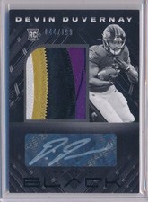 DEVIN DUVERNAY - 2020 Panini BLACK 4 Color Patch AUTO /199 - Ravens RC
