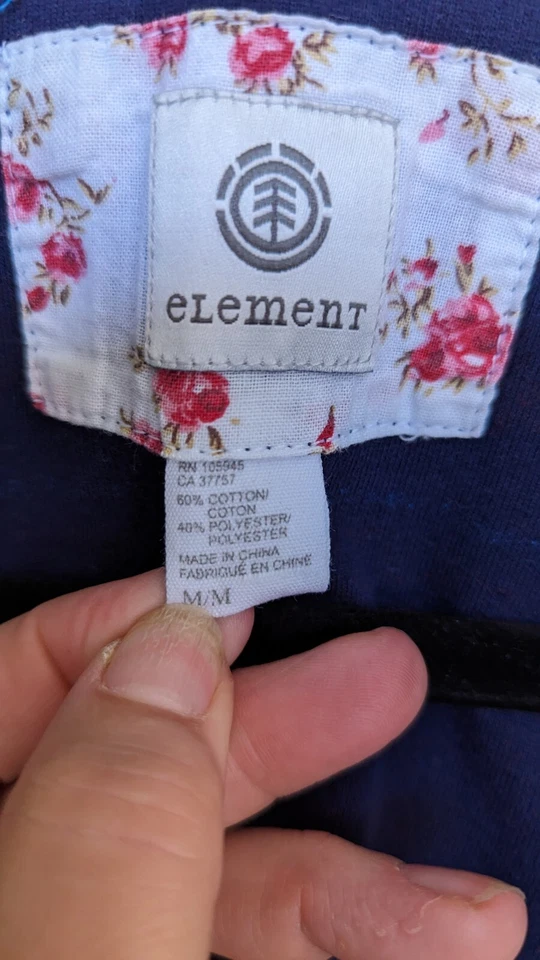 Suéter Element Junior Talla Mediana Rojo Azul Rayas Manga Larga Cierre a Presión Foto 2 de 4