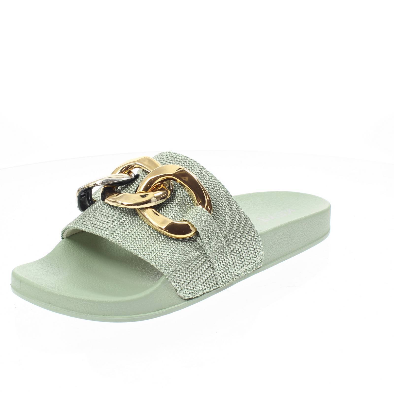 Тапочки-брелоки Fashion Con Catena Verde - Taglia 41 28 см Scarpe Donna Ciabatte 7190₽