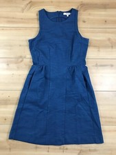 Madewell Blue Sleeveless Tank A-line Dress Women's XS Pockets Stretch