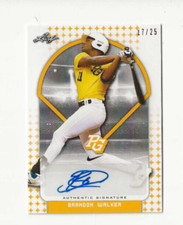 2018 BRANDON WALKER LEAF PERFECT NATIONAL AUTO YELLOW ROOKIE #17/25  MINT