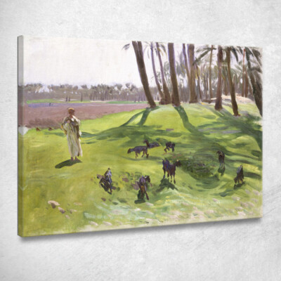 Landschaft mit Ziege John Singer Sargent, jss130 Leinwandbild