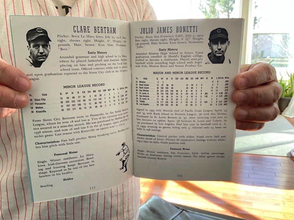 VINTAGE 1940 CHICAGO CUBS OFFICIAL BASEBALL MEDIA GUIDE ROSTER REPRINT MLB - Image 4 of 4