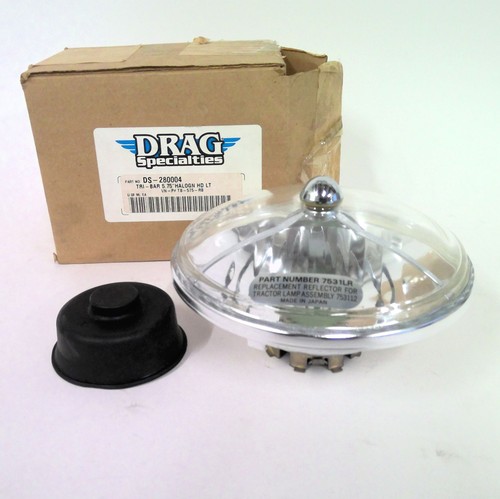 Drag Specialties Tri Bar 5.75" Halogen Head Light Reflector DS-280004 - Picture 2 of 3