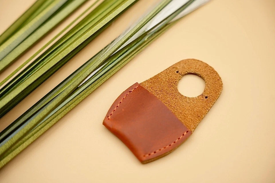 Protetor de polegar de couro, protetor de dedo, acessórios de escultura de carpinteiro conjunto com 3 peças - Imagem 3 de 3