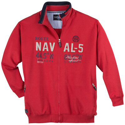 Redfield Übergrößen Sweatjacke maritim rot