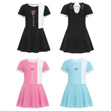 Girls Dress Sport Skirt Quick-dry Swimsuit Sun Protection Sunsuit Diving Pool