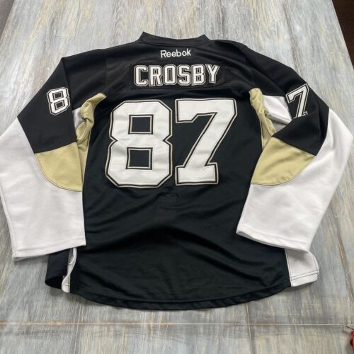 Reebok Pittsburgh Penguins Jersey 87 CCM NHL Crosby Black Size 50 Adult - Picture 3 of 3