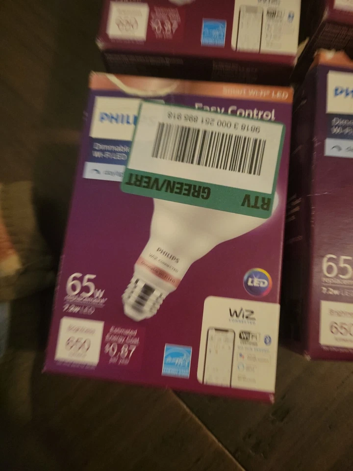 4 Pack Philips Daylight LED 65Watt Dimmable Smart Wi-Fi Wiz Connected Light  - Image 2 of 4