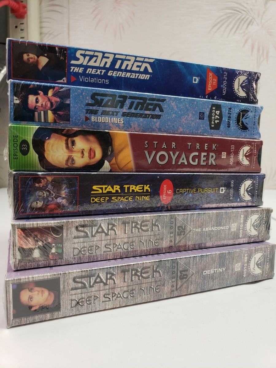 Star Trek Mixed VHS Lot 6 Tapes Next Generation Voyager Deep Space  