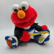 Vintage 1997 TYCO Rock N Roll Elmo W/Gutair And Leather Jacket Shakes And Sings