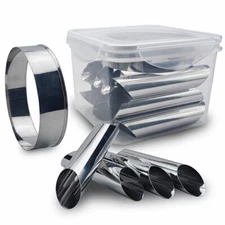 Cannoli Forms Pastry Roll MoldsStainless Steel Cannoli TubesPack of 15