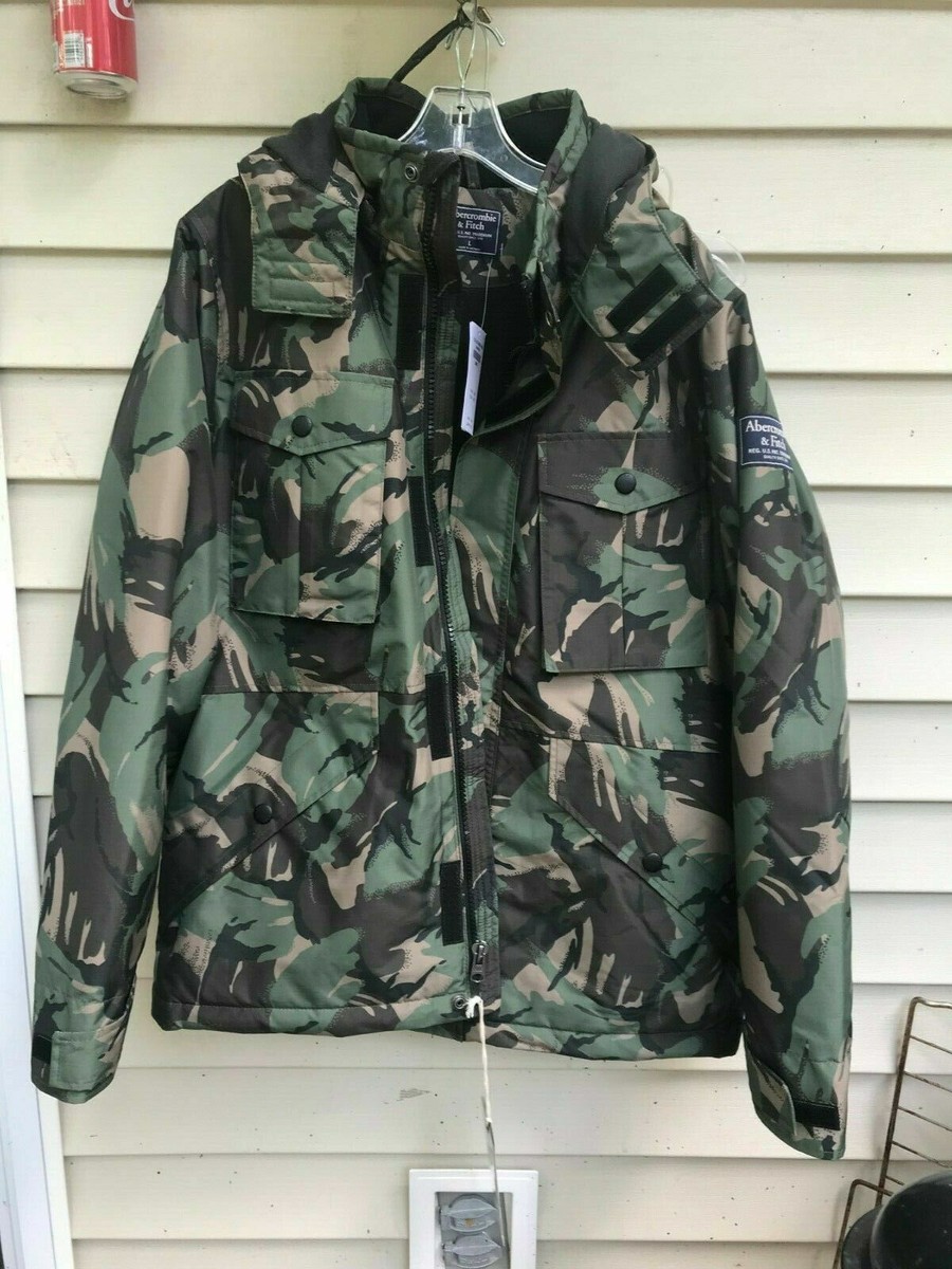 NWT $140 Abercrombie Fitch Mens Midweight Technical Hooded