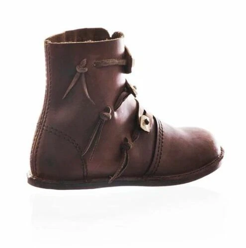 Viking Shoes Hedeby in Brown for larp reenactment Renaissance combat ready shoes - Image 3 of 4