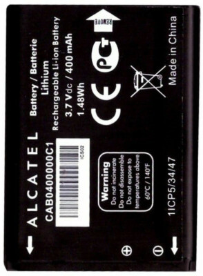 Original Alcatel One Touch 1040X Akku CAB0400000C1 Batterie Accu 400mAh NEU