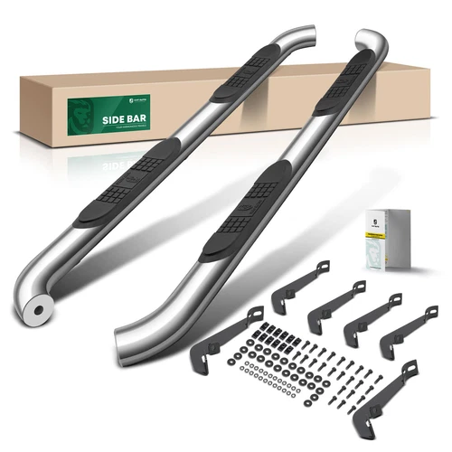 for Chevy Colorado 2015-2022 Extended Cab 3" Chrome S/S 304 Round Side Step Bars