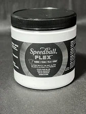 Speedball Flex Screen Printing Fabric Ink 8oz-Alpine White