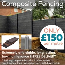 Composite fencing - 1.8m high - Posts - 4 colours - FREE DELIVERY - &pound;150 P/M