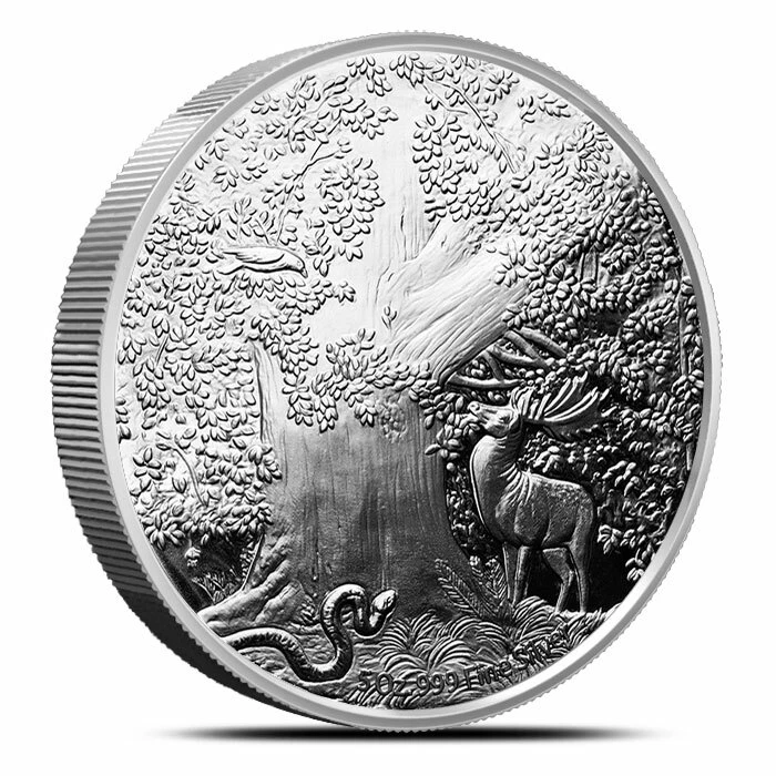 NORDIC CREATURE SERIES " THE GREAT EAGLE " 5 OZ SILVER  PROOF " LOW COA" - Image 3 of 3