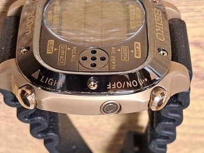 SEIKO SCUBA MASTER M725-5A00 Dive Computer Watch Quartz Japan Used