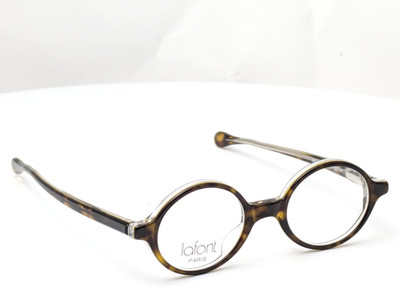 Lafont Paris Image 429 Tortoise Round Eyeglasses 36-16-127