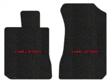 Lloyd Berber Front Mats for '11-16 Challenger w/Block Red on Black Challenger