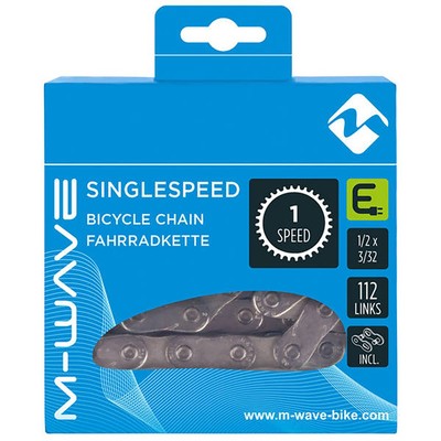 M-Wave Silber 1spd E-Bike Kette Single Speed 3/32?ö?ç?ÿ 112L