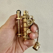 Handmade Brass Oil Nautilus Mechanical Punk Armor Kerosen Lighter