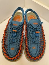 Keen Uneek Water Sandals Mens Size US 9.5 EU 42.5 Blue Braided Bungee Cord Shoes