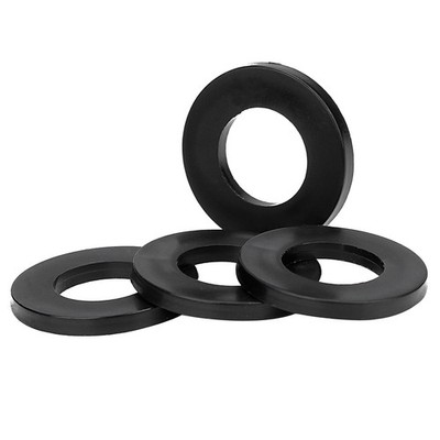 Durable Flat Black Nylon Washers - Sizes M2 to M24 for Versatile Applications