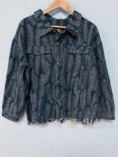 KAPITAL Denim Jacket M Fringed Feather Casual Outerwear Used