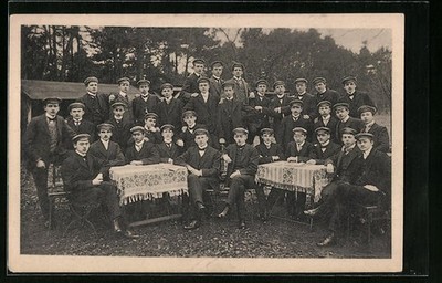 Finsterwalde, Group of Students, Absolvia, Postcard 
