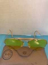 62 14mm VINTAGE B L RAY BAN LARGE KALICHROME OUTDOORSMAN II AVIATOR SUNGLASSES