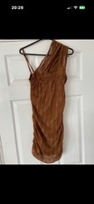 PLT Brown body con Dress Size 8 NWT