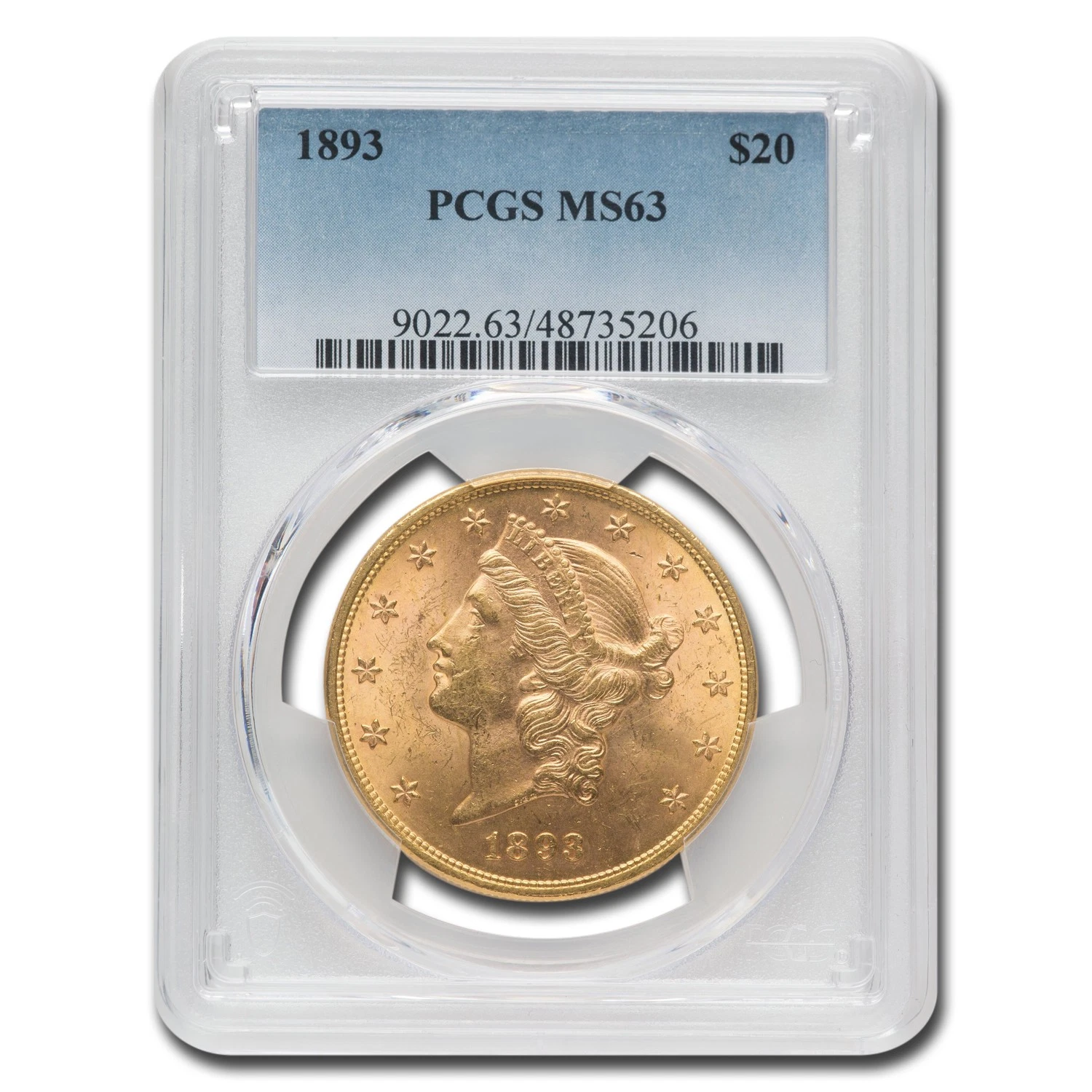 1893 $20 Liberty Gold Double Eagle MS-63 PCGS
