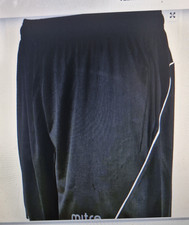 Mitre Difract Referees Shorts - Black/White - Large 36-38"