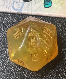 Marvel Super Heroes MTG SpindownDie - Life Counter Dice D20 - GOLD!!